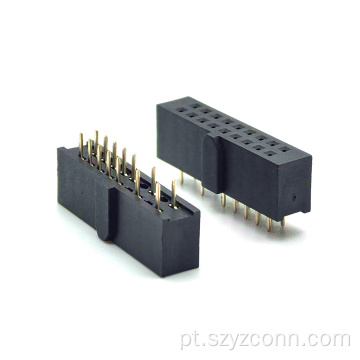 Conector fêmea do encabeçamento do passo de 2.54mm 22P reto